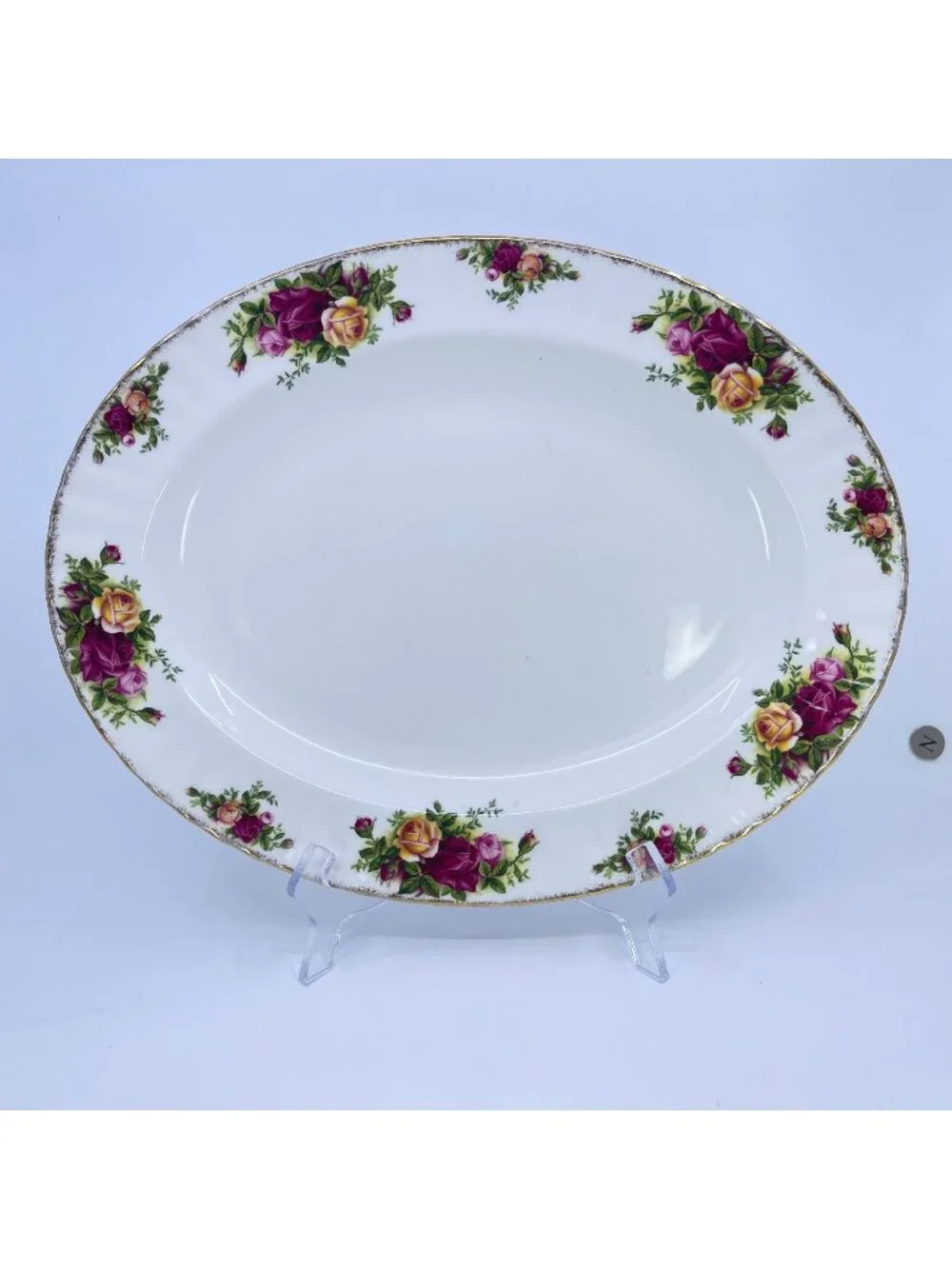 vintage royal albert old country roses oval serving platter bone china